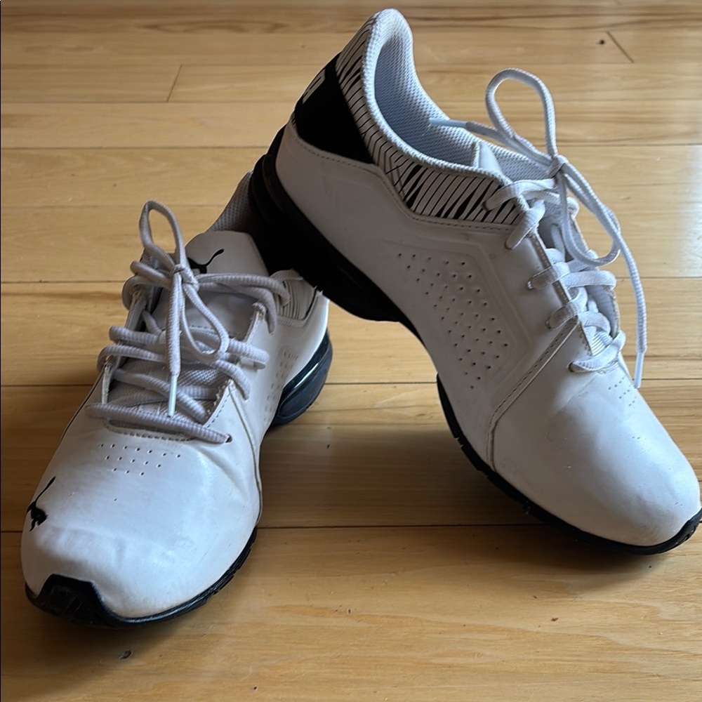 Puma White and Black Athletic Shoes Size 42, M 9, W 11
